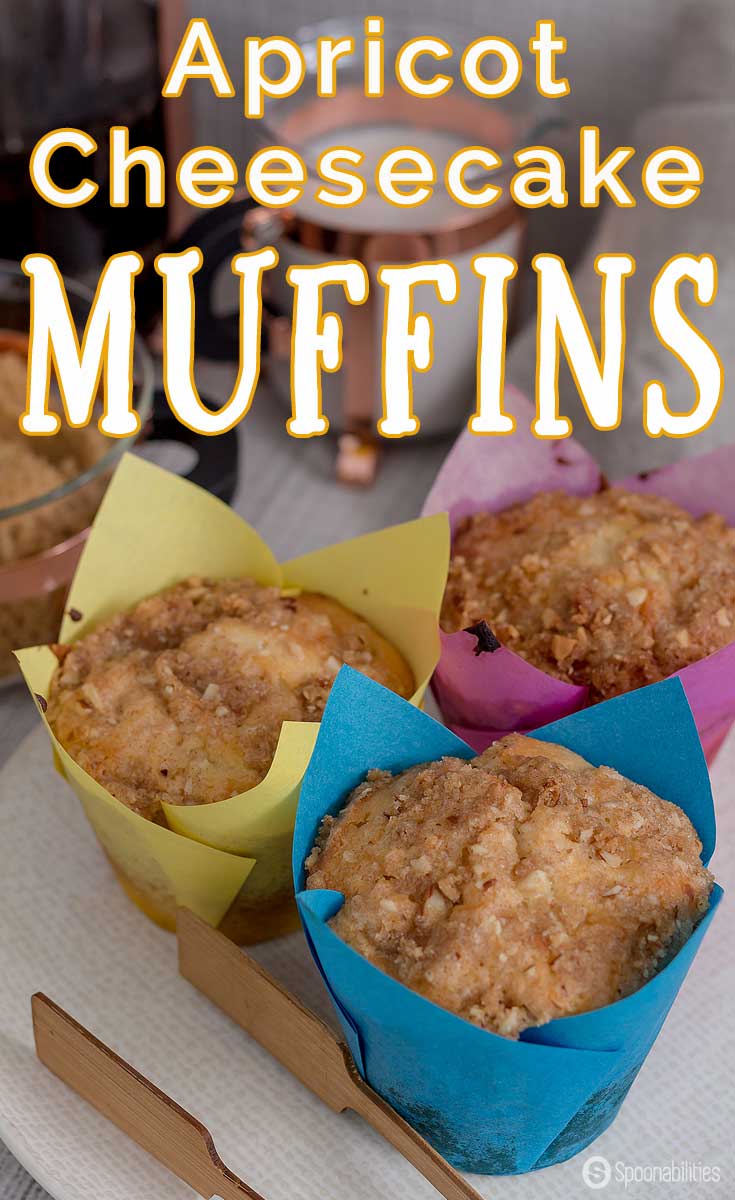 Apricot Cheesecake Muffins with L’Epicurien Apricot Preserve