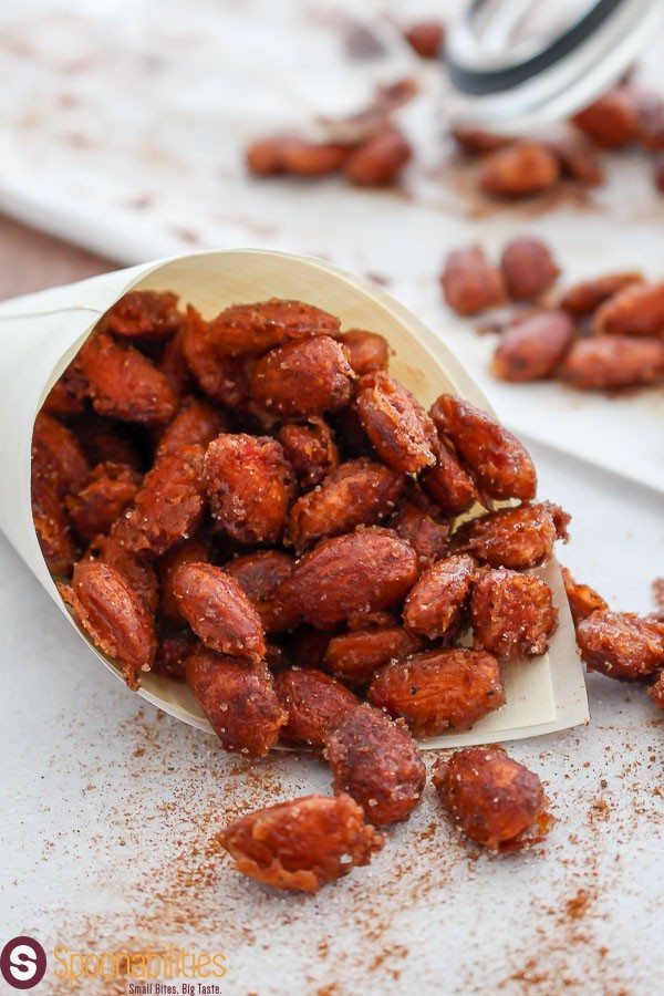 Snack almonds made with our Jalapeno Pepper Mustard. Find this recipe and more ideas at Spoonabilities