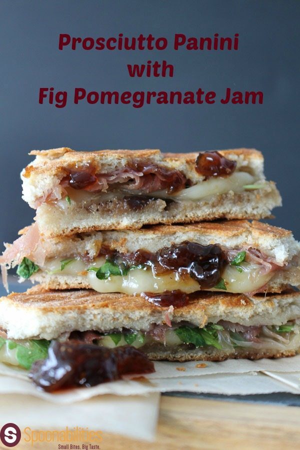 Prosciutto Panini with Fig Pomegranate Jam | Spoonabilities
