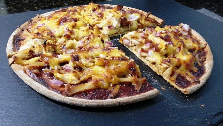 BBQ Chicken Pizza Recipe is easy and quick to make. Southern Spicy Orange BBQ Sauce is the star of this pizza with a citrus, tangy, spicy flavor. Spoonabilities.com