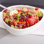 Quinoa Pomegranate Bowl with Greek Vinaigrette. Find this recipe and more ideas at Spoonabilities