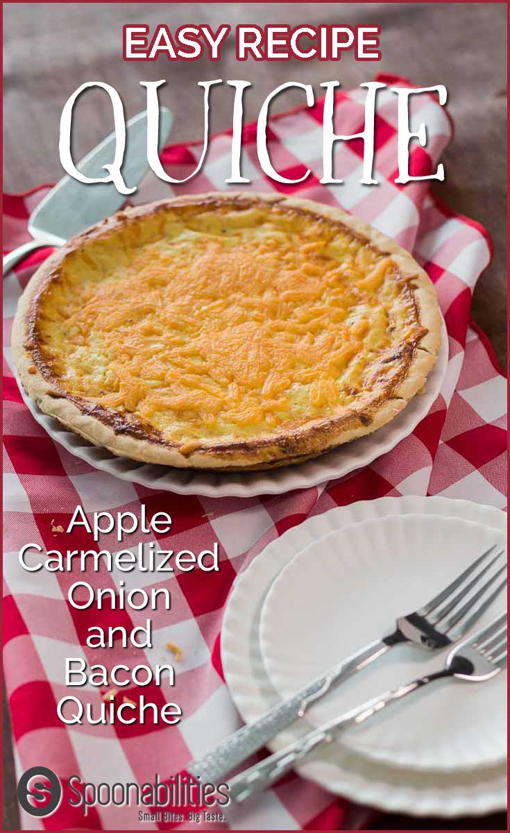 Easy Recipe for Apple Caramelized Onion & Bacon Quiche. Made with Apple Caramelized Spread, you will end up eating this for breakfast, brunch, lunch and maybe even dinner until it's all gone. Spoonabilities.com