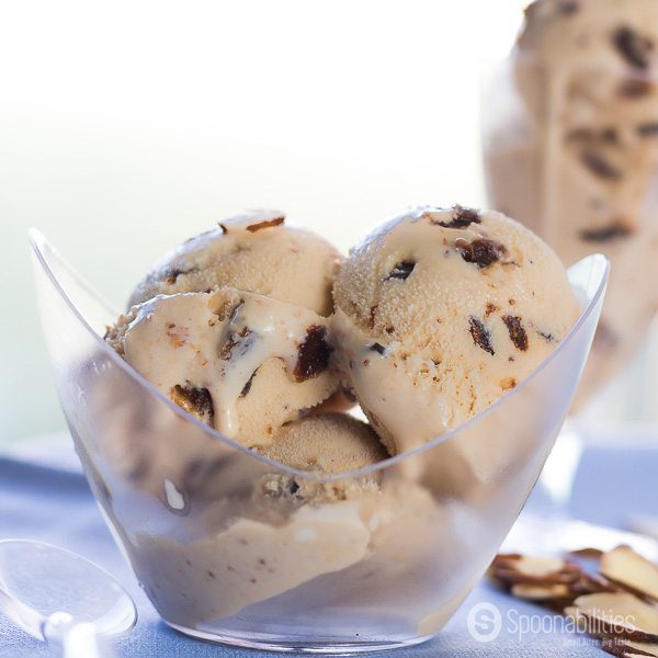 Semi-homemade Vanilla Fig Almond Ice Cream recipe.
