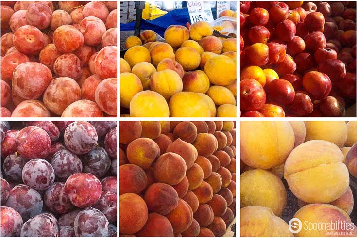 Stone Fruits Season Yellow Nectarines and Pluots found at farmers market in San Francisco taken by Spoonabilities.com