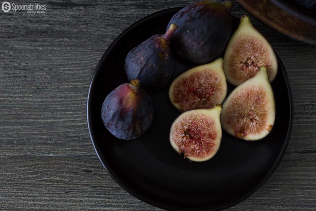 Toasted Almond & Coconut flakes and Black Mission figs from California. Photo for the Blog Post 4 Fun & Tasty Ice Cream Toppings from Spoonabilities.com