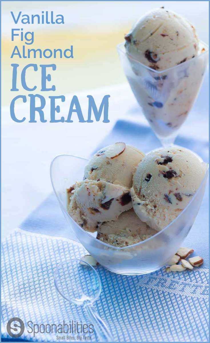 Vanilla Fig Almond Ice Cream. 