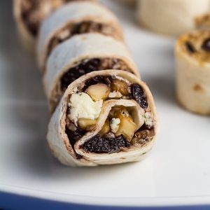 Fig Almond & Brie Cheese Tortilla Roll Ups is another recipe from our easy 1-2-3 recipe collection. This appetizer is ready in less than 15 minutes. Fig Almond & Brie Cheese Tortilla Roll Ups is soft, sweet and crunchy. Spoonabilities.com