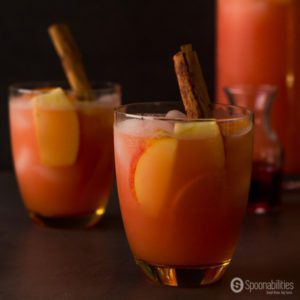 Caramel Apple Cider Vodka Punch recipe or also call Spiked Caramel Apple Cider is sweet, fruity, festive and alcoholic beverage to celebrate the holidays. Spoonabilities.com