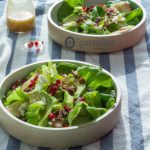 Pumpkin Honey Mustard Vinaigrette on Roquefort Pear Salad is a super delicious recipe. Light, healthy and with a very vibrant green color. The Pumpkin Honey Mustard Vinaigrette is what brings all the flavors together. Spoonabilities.com