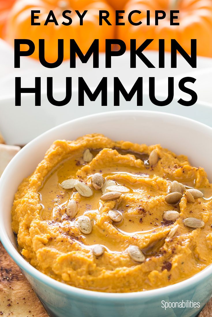 Pumpkin Hummus with Roasted Garlic | Fall Appetizer