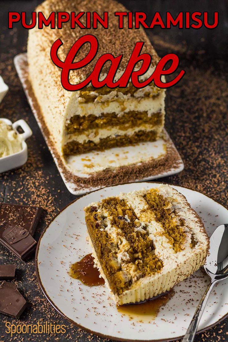 Three layer Pumpkin Tiramisu Cake