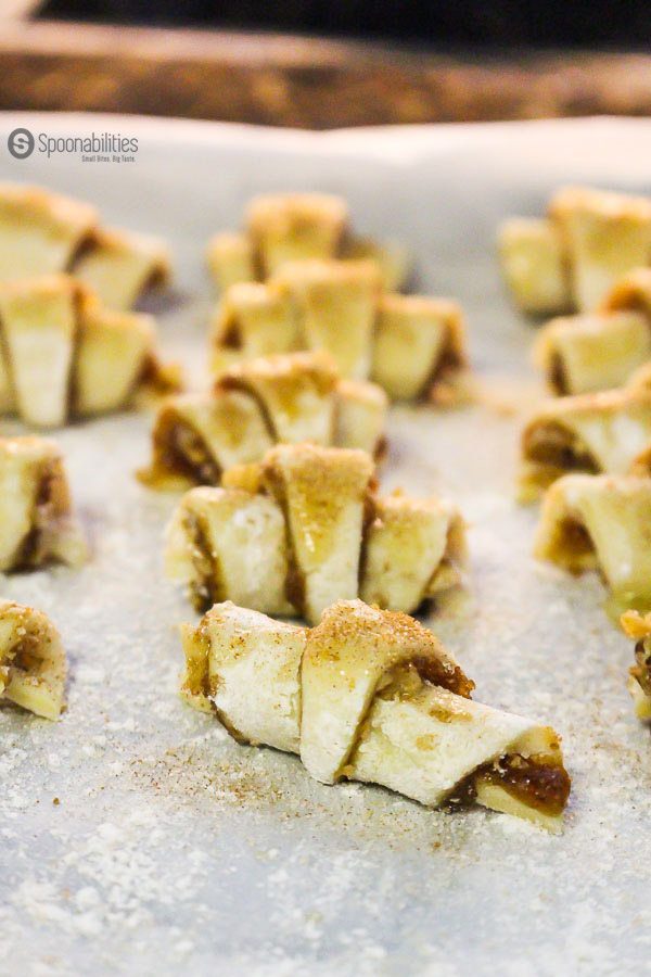 Step by Step for an Easy Rugelach cookie - Bake 15-20 minutes. Transfer to a cooling rack. Fig Jam Available at Spoonabilities