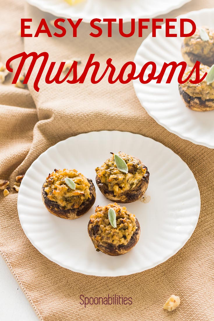 Easy Pesto Stuffed Mushrooms with Artichoke Pesto