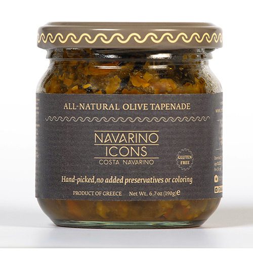 Olive Bruschetta Tapenade from Navarino Icons in the Traditional Greek Antipasto Gift. Spoonabilities.com