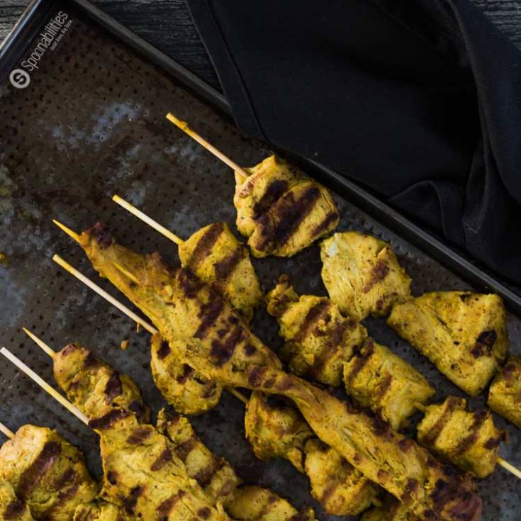 Grilled on a skewer, Chicken Satay is a popular Indonesian recipe. 
