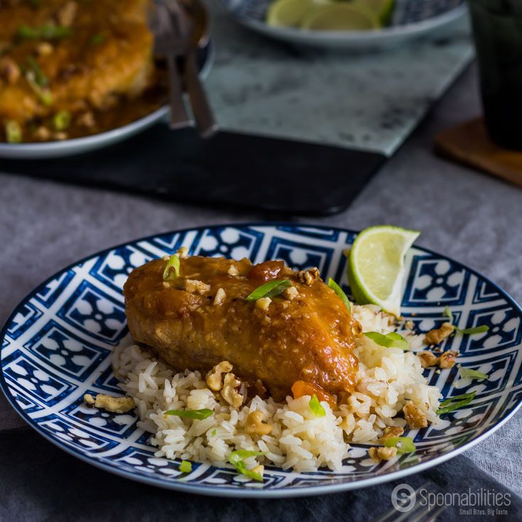 This chicken recipe for Apricot Chicken has the combination of the sweet and fruity taste of L’Epicurien Apricot Preserve and the exquisite gourmet flavor of L’Epicurien Mustard with Herbs de Provence. Spoonabilities.com