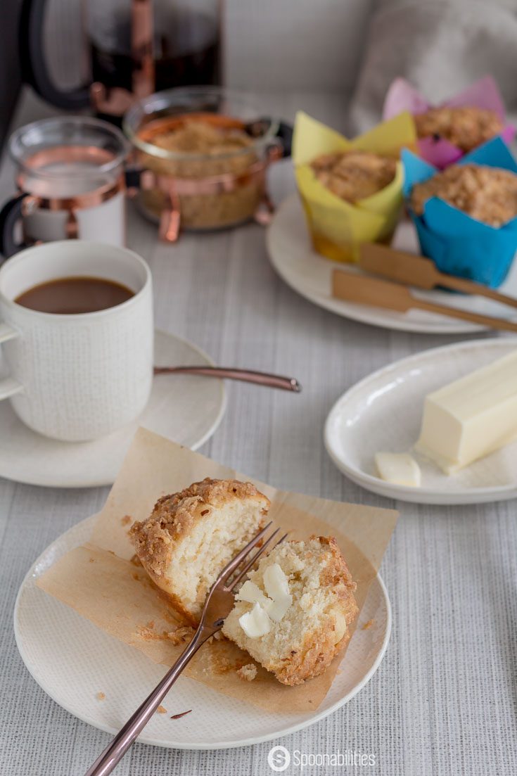 These Apricot Cheesecake Muffins are so moist, fluffy and super delicious. The muffins have small pieces of fruits from the L’Epicurien Apricot Preserve. Spoonabilities.com