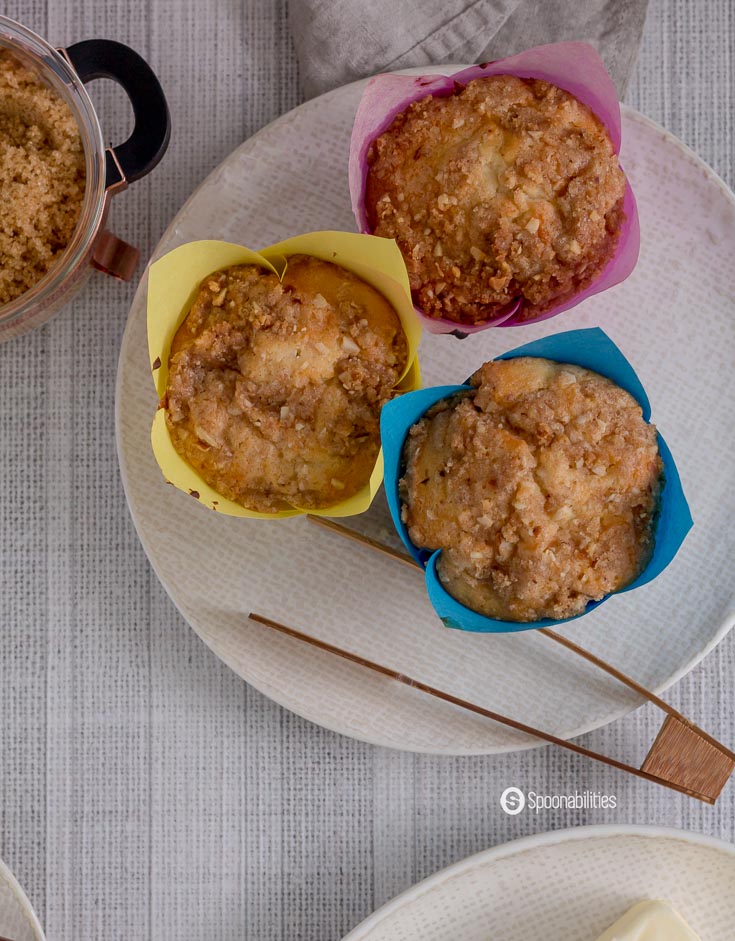 These Apricot Cheesecake Muffins are so moist and super delicious, and have little pieces of apricot fruit from the L’Epicurien Apricot Preserve. Spoonabilities.com