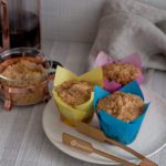 Apricot Cheesecake Muffins are moist & airy with a sweet crumble topping. A perfect breakfast or snack recipe. Spoonabilities.com