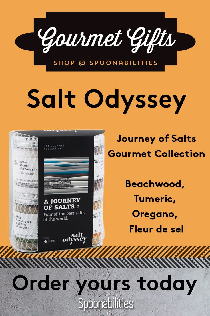 Salt Odyssey Journey of Salts | Best Salts of the World Edition | Gift Set of Beechwood, Turmeric, Oregano, Fleur de sel