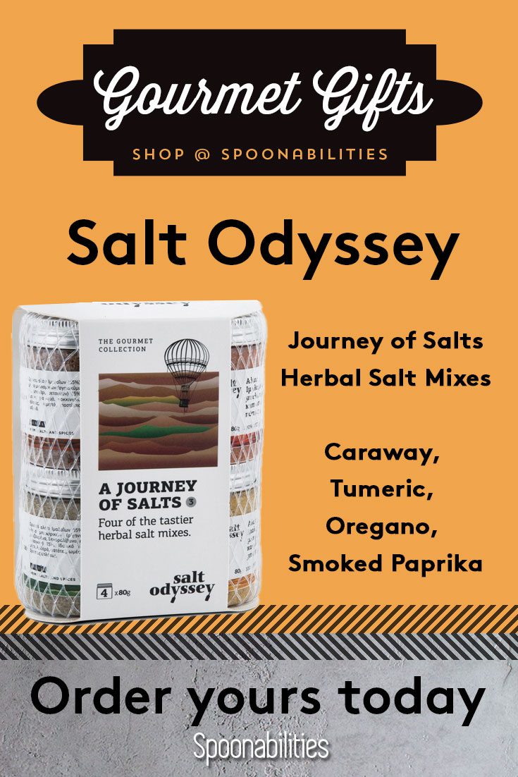 Salt Odyssey Journey of Salts | Herbal Salt Mixes | Gift Set of Caraway, Turmeric, Smoked Paprika, Oregano