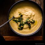 Celery Root Soup is my new favorite soup recipe. This creamy bisque-like soup is very flavorful and very easy to make with just a few ingredients. Spoonabilities.com