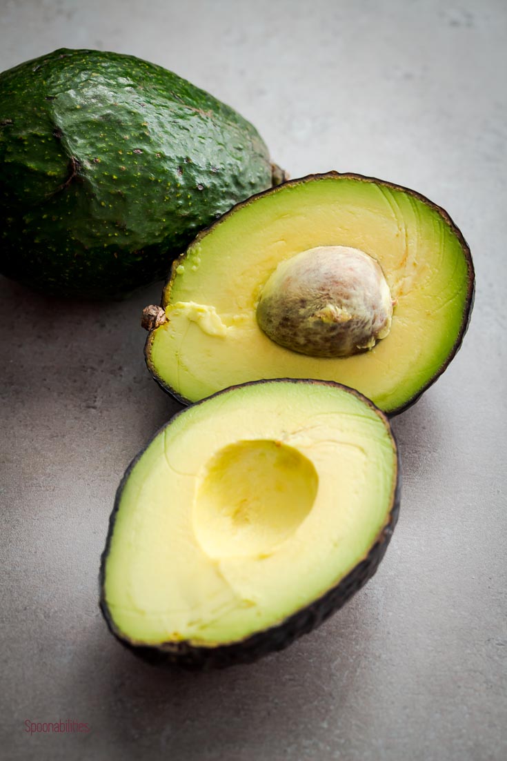 To make the best avocado recipe, you need a firm avocado with a beautiful green-yellow inside as shown in the photo. Spoonabilities.com