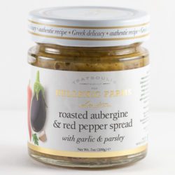 Jar of Roasted Aubergine Red Pepper Spread from Hellenic Farms
