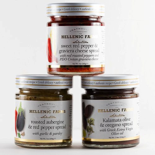 Three Greek Appetizer Spreads from Hellenic Farms