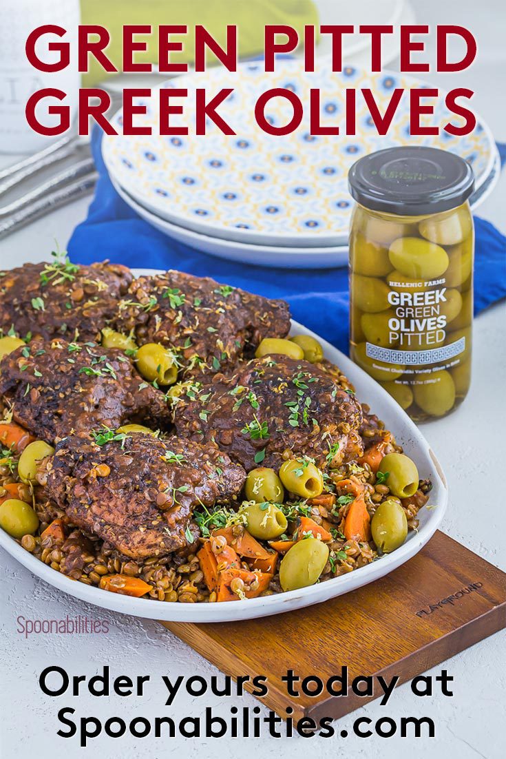 Greek Green Olives Pitted Hellenic Farms 2-pack