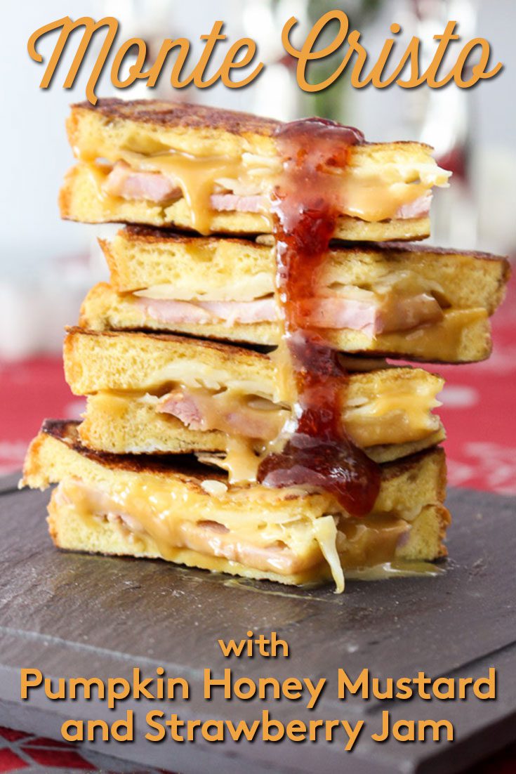 Monte Cristo Sandwich with Pumpkin Honey Mustard