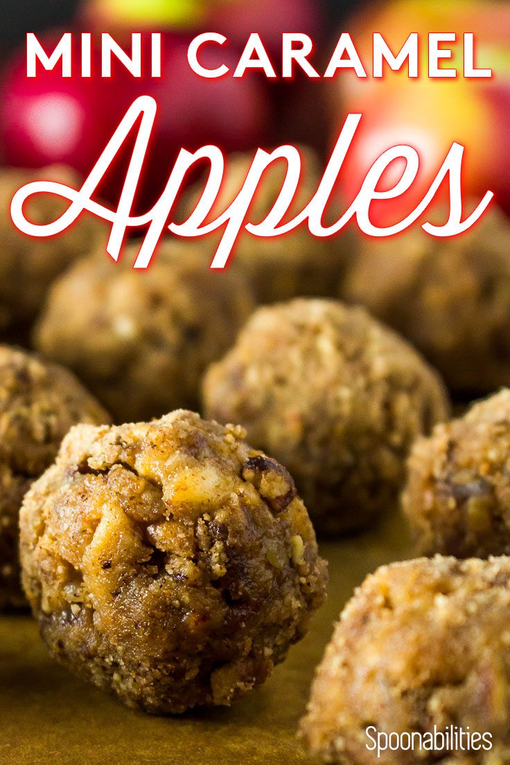 Mini Caramel Apples with Salted Caramel Sauce