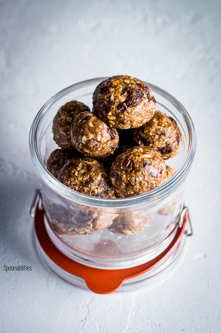 Protein Energy Bites in a Jar. Spoonabilities.com