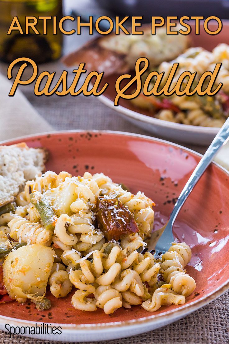 Artichoke Pesto Pasta Salad with Green Bean & Potato