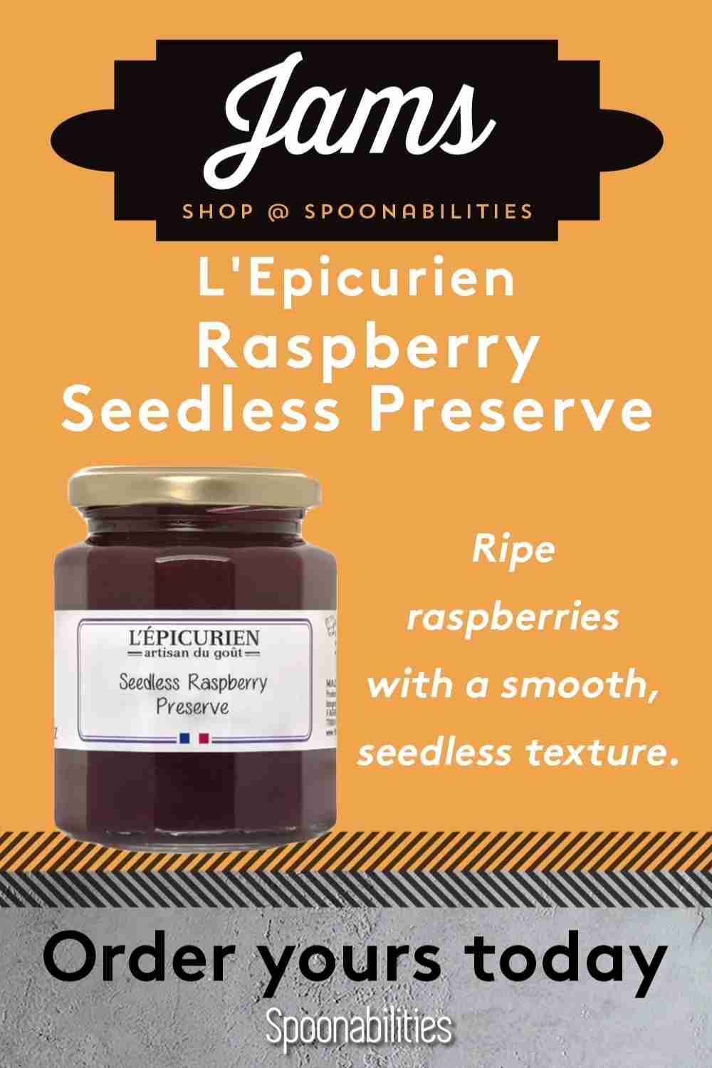 Raspberry Seedless Preserve L\'Epicurien