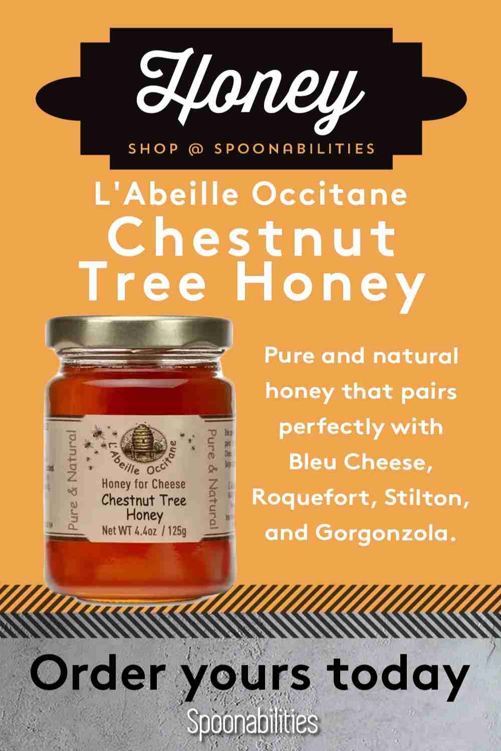 Honey Chestnut Tree L\'Abeille Occitane Honey for Cheese