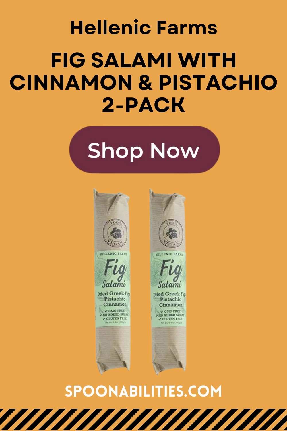 Vegan Fig Salami with Cinnamon & Pistachio 2-pack
