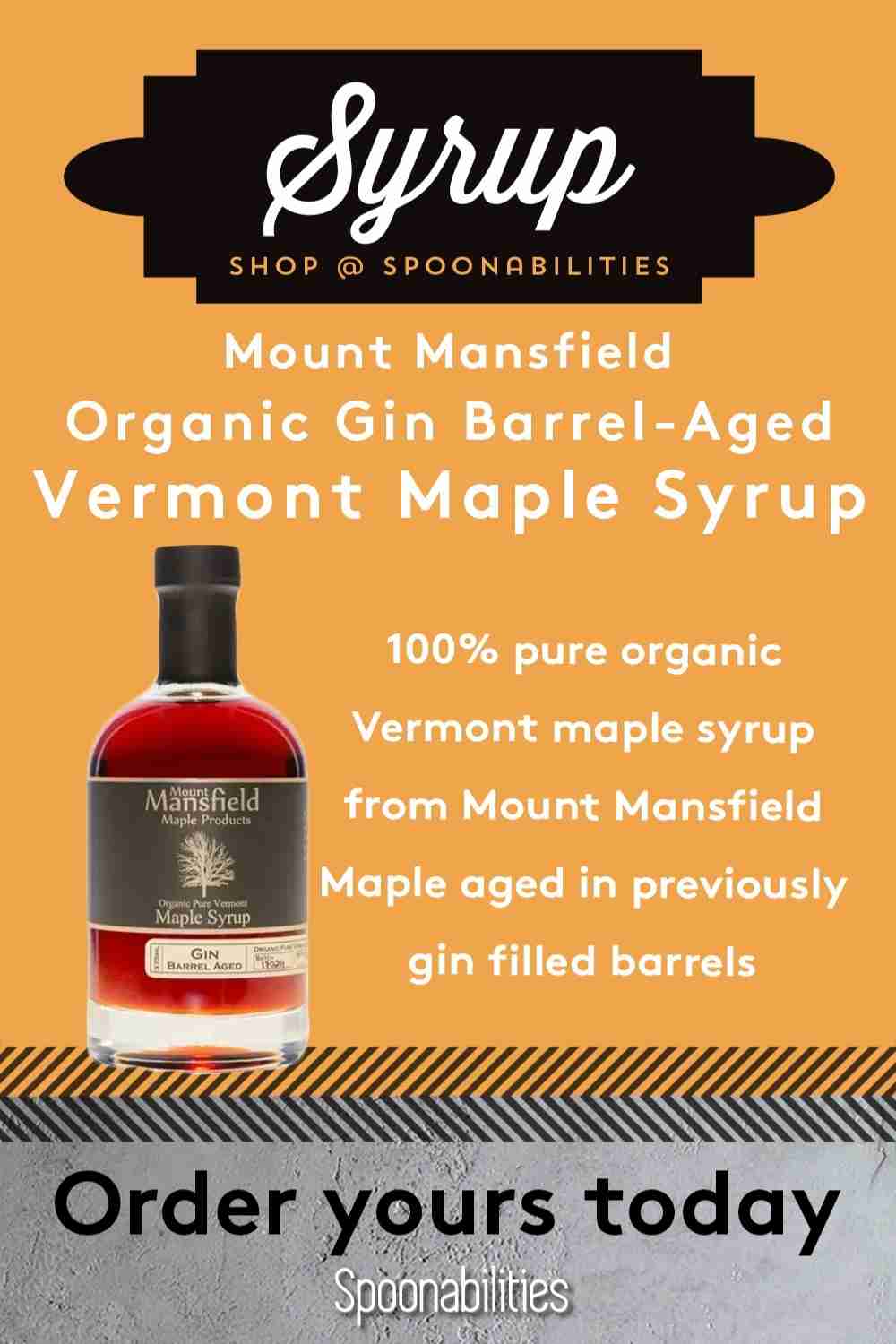 Vermont Maple Syrup Organic Gin Barrel-Aged