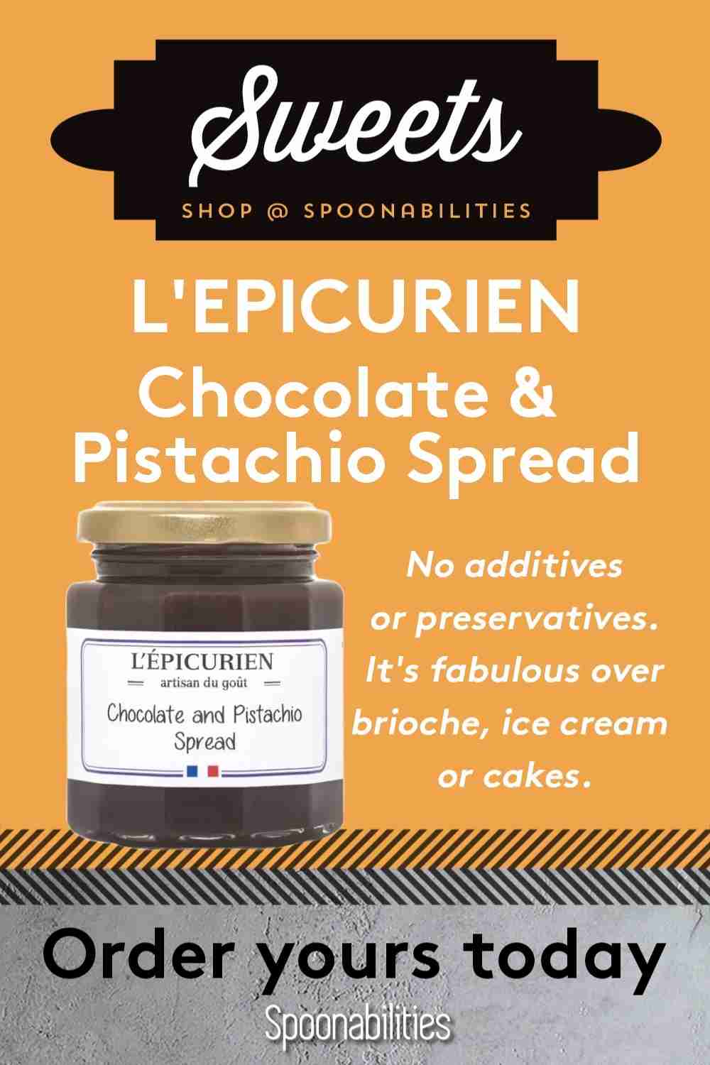 Chocolate Pistachio Spread L\'Epicurien