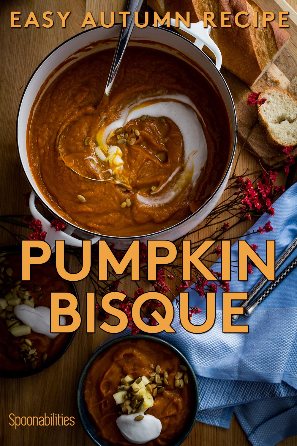 Roasted Pumpkin Bisque : Healthy Fall Soup Recipe