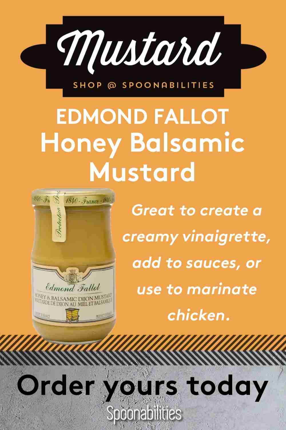 Honey Balsamic Mustard Edmond Fallot 2-pack