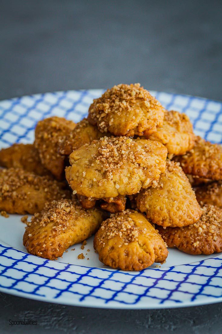 Close up of the Greek Christmas Cookies. Spoonabilities.com