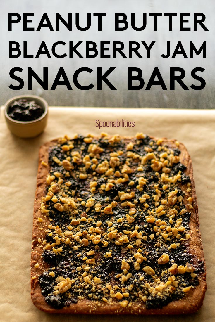 Peanut Butter Jelly Bars with Blackberry Jam