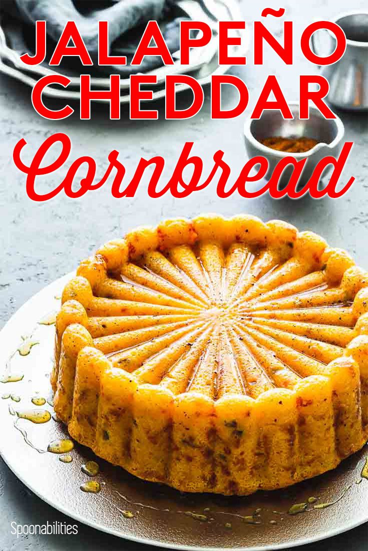 large cake of jalapeno cheddar cornbread