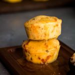 two stacked Jalapeno Cheddar Cornbread muffins