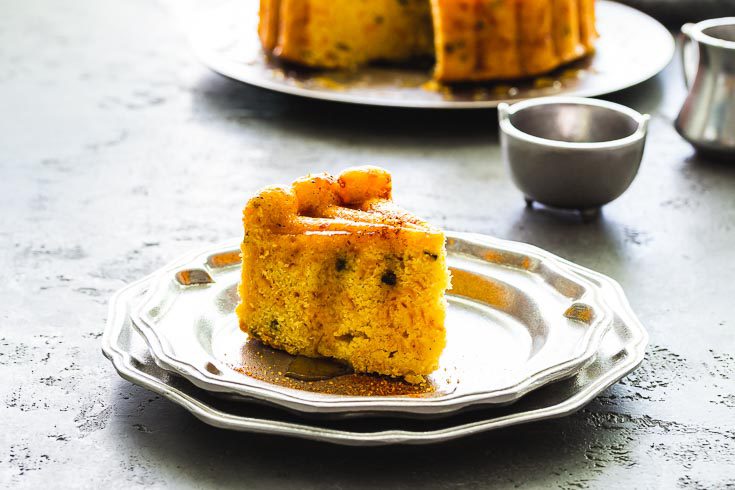 slice of Jalapeno Cheddar Cornbread cake