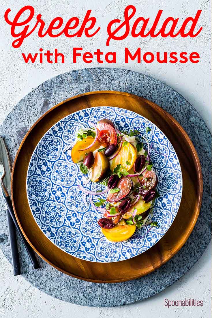 Greek Salad Recipe with Feta Mousse