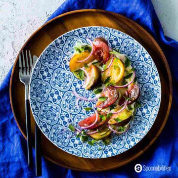Greek Salad Recipe with Feta Mousse Pin
