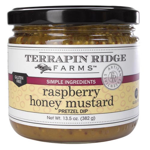 Raspberry Honey Mustard Pretzel Dip is made with honey, juice from tart raspberries, and hearty, coarse mustard. It adds a creative twist to ham, pork or poultry, and is amazing with hard cheeses and sandwiches. It makes a wonderful vinaigrette for your favorite salads, and of course, it is perfect for as a dip for pretzels.