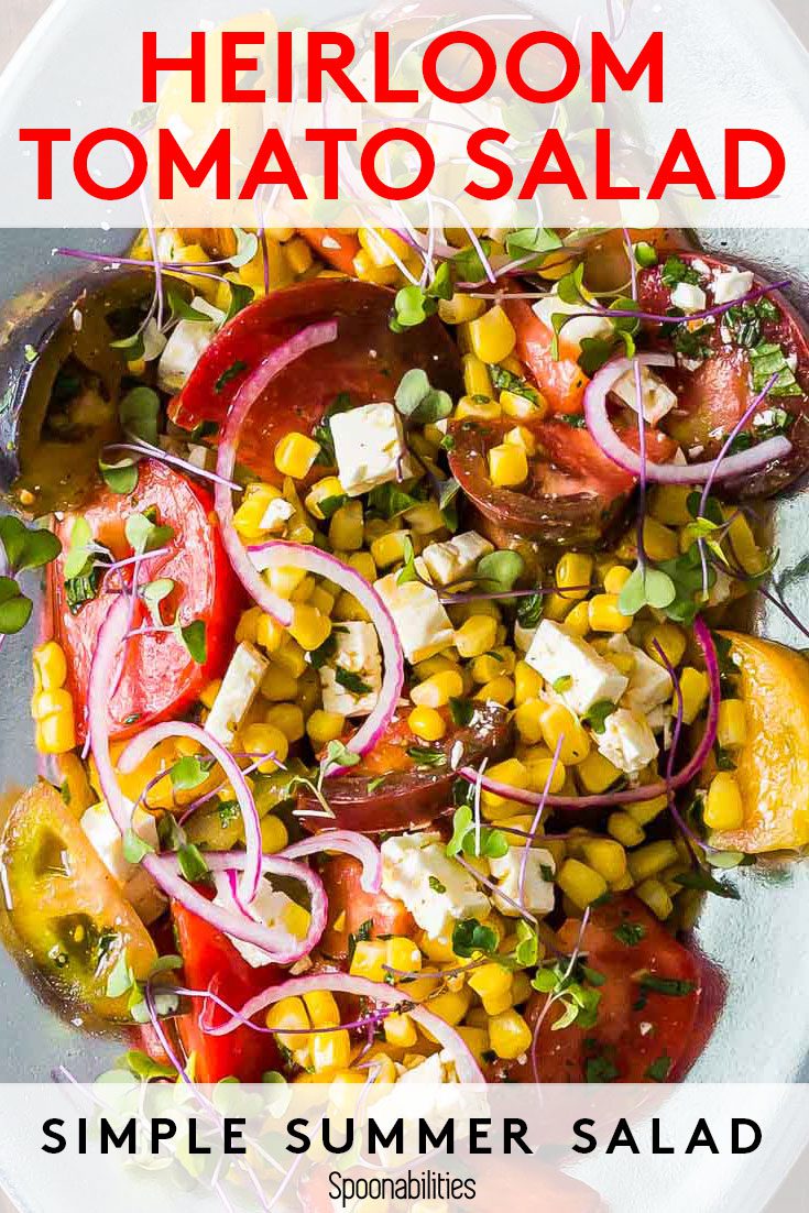 Simple summer salad close up